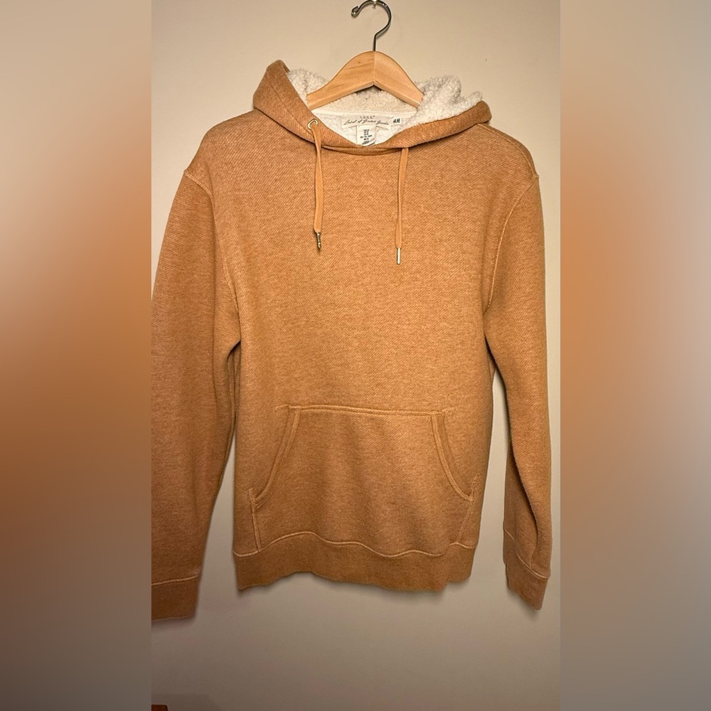 H&M LOGG men’s hoodie, pullover, fleece lined heavyweight size Med